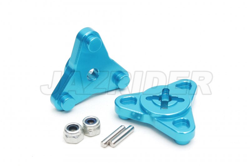 Tamiya Thunder shot/ Thunder Dragon/ Fire Dragon/ Terra Scorcher Aluminium Wheel Hub Adapter (2pcs,Blue)