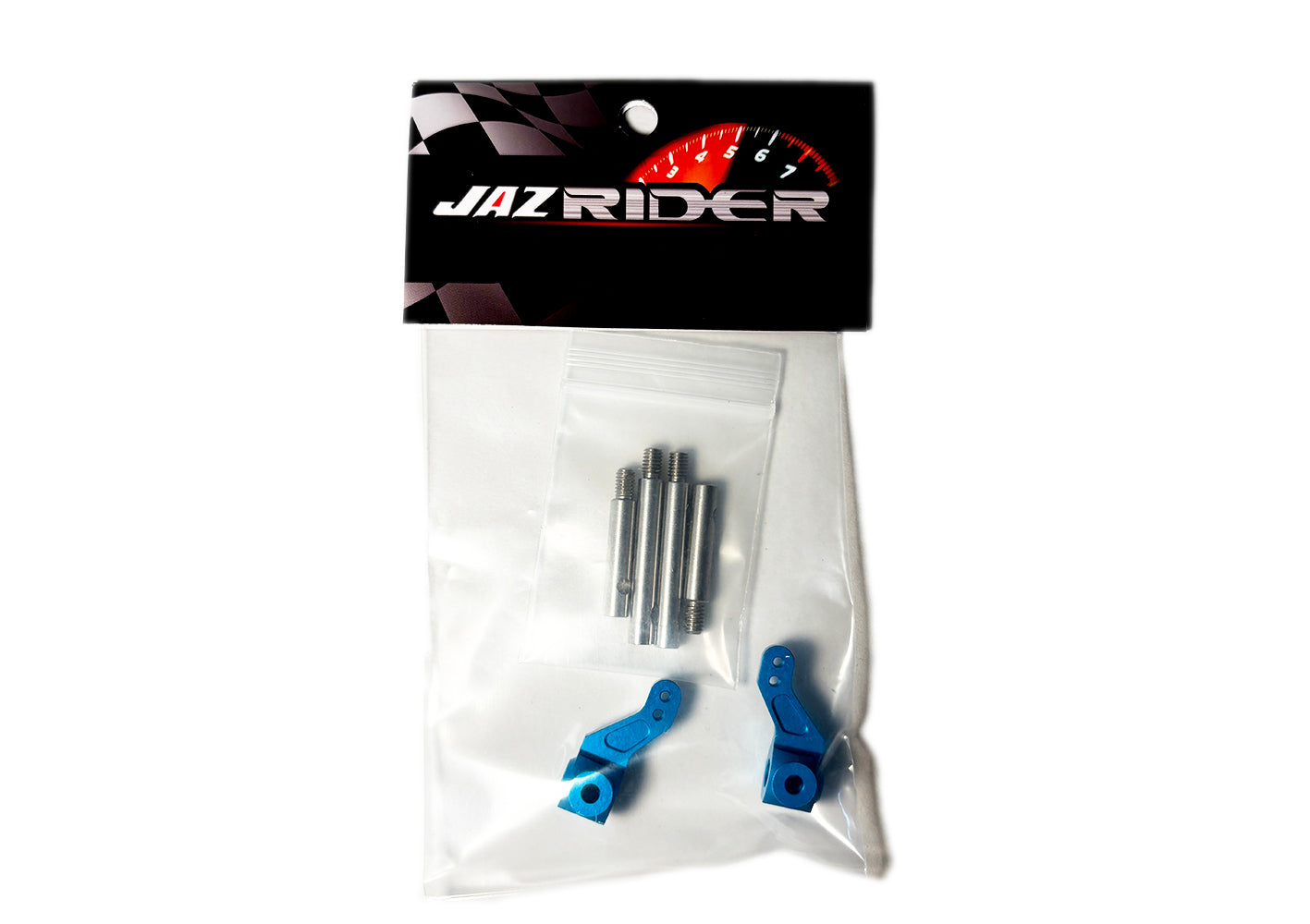 Tamiya Lunch Box / Midnight Pumpkin / Mitsubishi Montero / Unimog 406 / CW-01 CW01 - Light Blue Aluminium Knuckle Arms Front Upright #50395