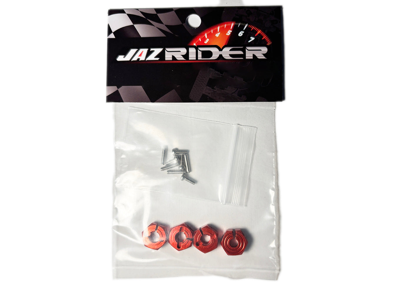 Tamiya TT-02 Aluminium 12mm Wheel Hex Hubs Adapter (Red)