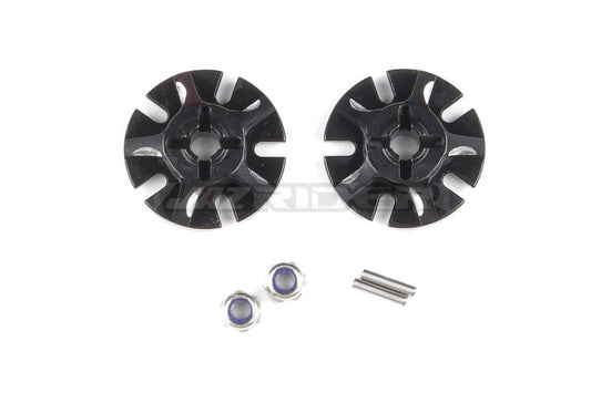 Tamiya Hornet, Grasshopper, Frog, Lunch Box, Monster Beetle, FAV Clamp Type Aluminium Wheel Hubs (Black,2pcs)