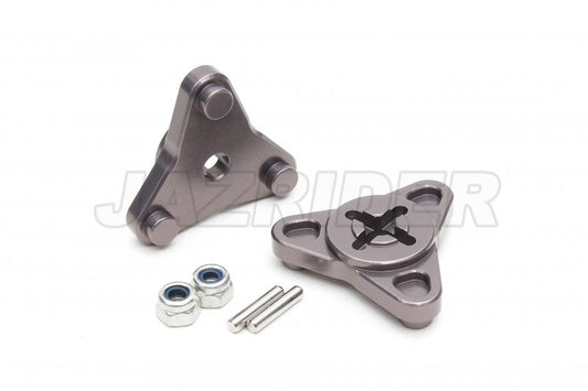 Tamiya Thunder shot/ Thunder Dragon/ Fire Dragon/ Terra Scorcher Aluminium Wheel Hub Adapter (2pcs,Gun Metal)