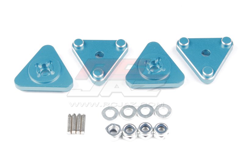 Tamiya Hotshot Wheel Hub Adapter (4pcs, Light Blue)