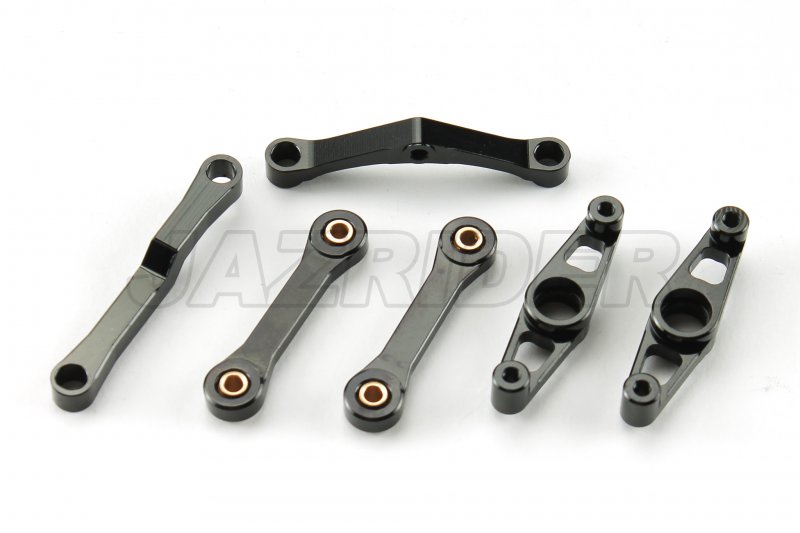 Tamiya TT01E / TT01ED Aluminium Steering Set (Black)