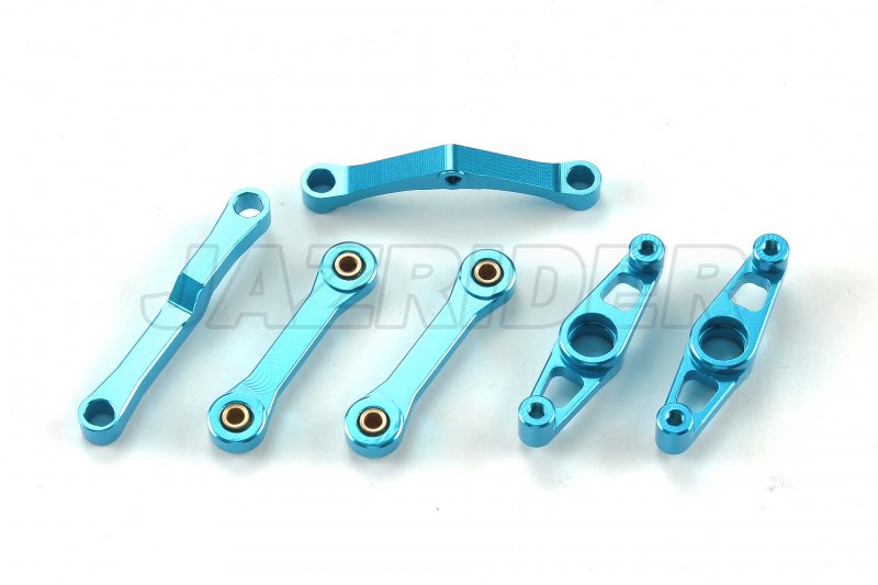 Tamiya TT01E / TT01ED Aluminium Steering Set (Light Blue)