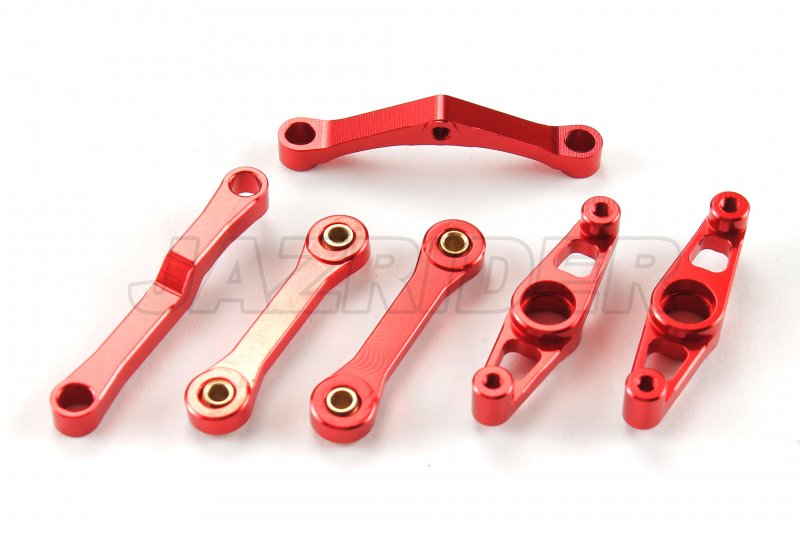 Tamiya TT01E / TT01ED Aluminium Steering Set (Red)