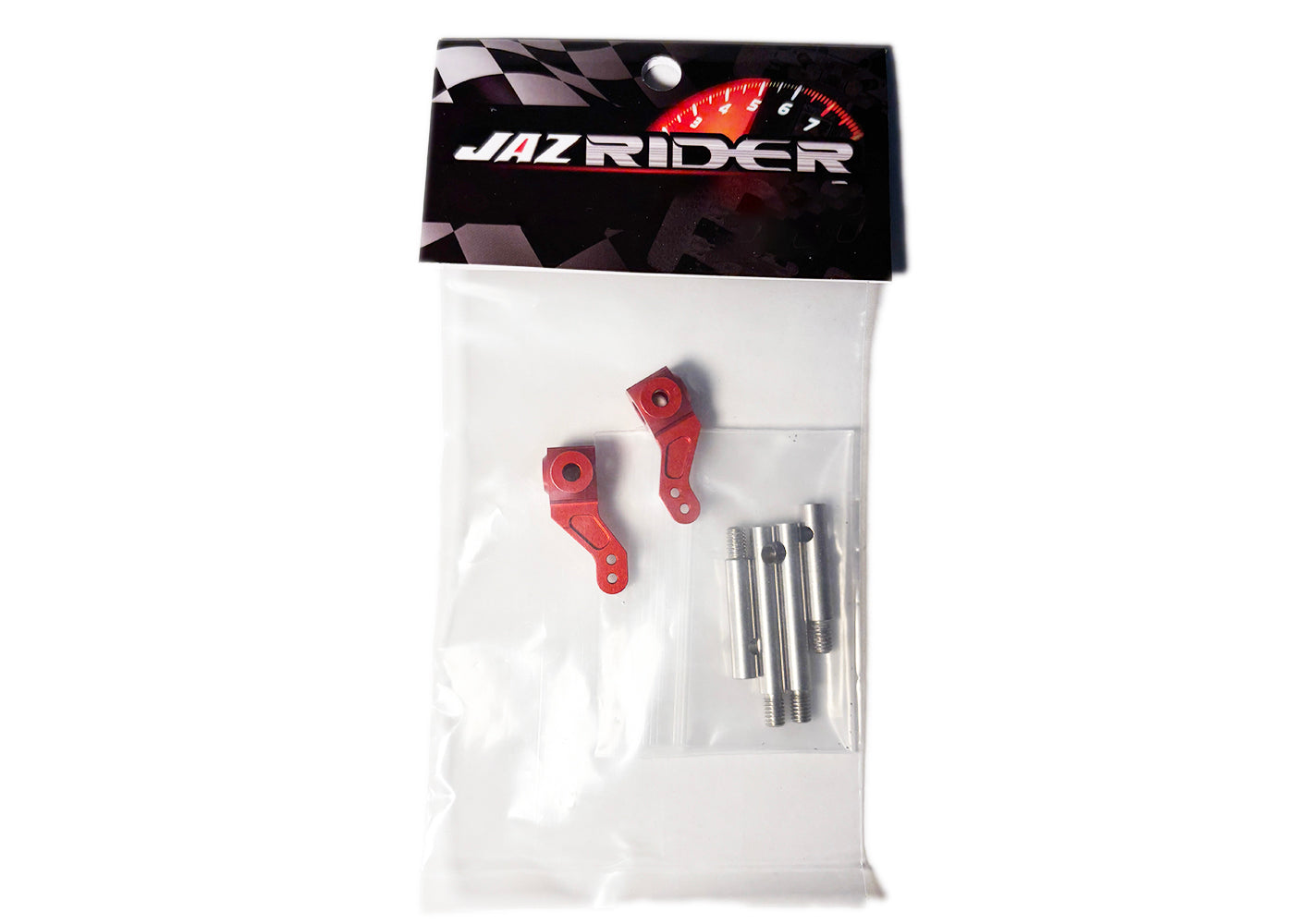 Tamiya Lunch Box / Midnight Pumpkin / Mitsubishi Montero / Unimog 406 / CW-01 CW01 - Red Aluminium Knuckle Arms Front Upright #50395