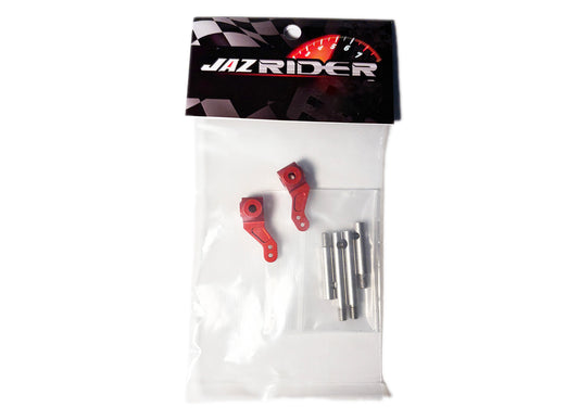 Tamiya Lunch Box / Midnight Pumpkin / Mitsubishi Montero / Unimog 406 / CW-01 CW01 - Red Aluminium Knuckle Arms Front Upright #50395